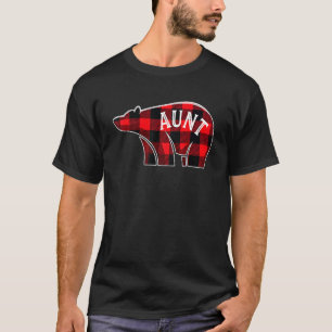 Aunt Bear Christmas Plaid Family Matching Pajama A T-Shirt