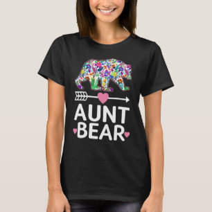 Aunt Bear Mothers Day Floral Matching Family Outfi T-Shirt