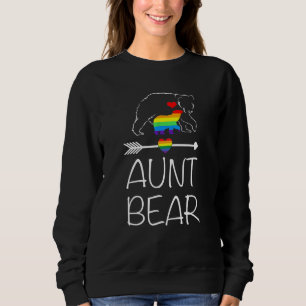 Aunt Bear Proud Mum Rainbow Flag Lgbt Pride Sweatshirt