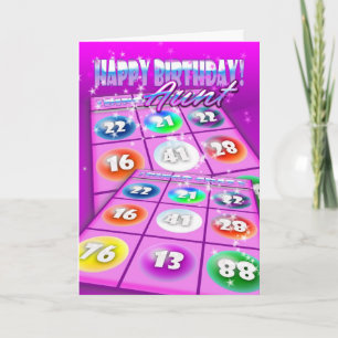Aunt Bingo Crazy Birthday Card