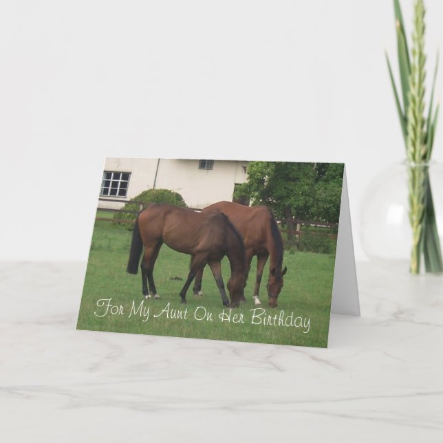 Aunt Birthday Card Horses (Front)