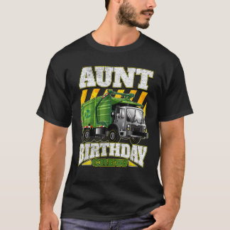 Aunt Birthday Crew - Garbage Trucks T-Shirt
