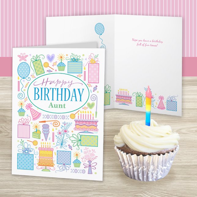 Aunt Birthday Icons Card (Creator Uploaded)