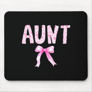 Aunt birthday squad matching coquette bow family mouse pad
