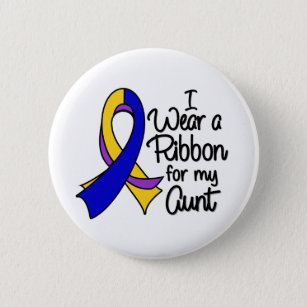 Aunt - Bladder Cancer Ribbon 6 Cm Round Badge