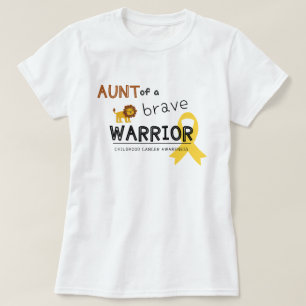 aunt brave warrior cancer womens T-Shirt