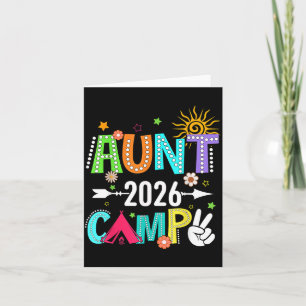 Aunt Camp 2026 Family Vacation Summer Camping Crew Card