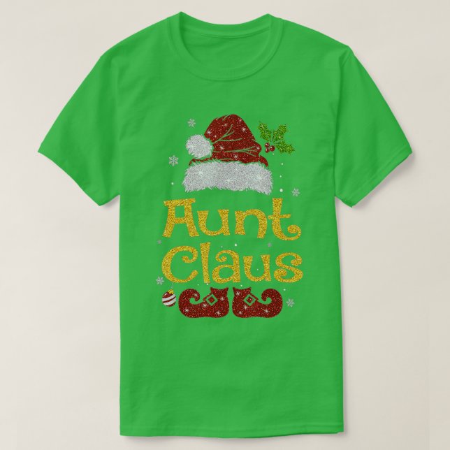 Aunt Claus  Christmas Pajama Family Matching Xmas  T-Shirt (Design Front)