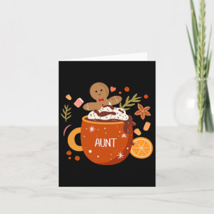 Aunt Cocoa Gingerbread Cookie Hot Chocolate Christ Card