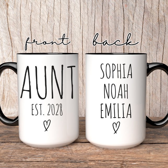 Aunt Coffee Mug | Custom Cool Aunt Birthday Gift (aunt mug, best aunt mug, cool aunt mug, aunt coffee cup, personalized aunt gift, custom aunt mug,)