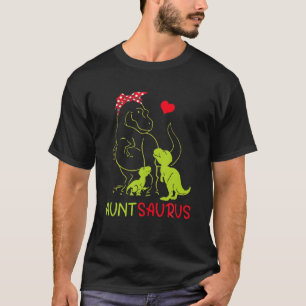 Aunt Dinosaur Funny 2 Two Kid Auntsaurus T-Shirt