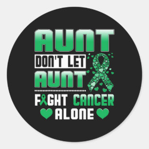 Aunt Don't Let Aunt Fight Cancer Alone Bile Duct C Classic Round Sticker