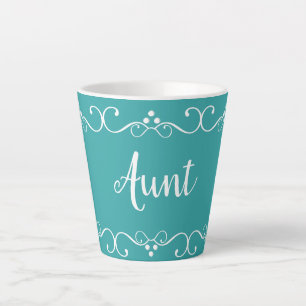 Aunt Elegant Typography Cute Gift Coffee Latte Mug