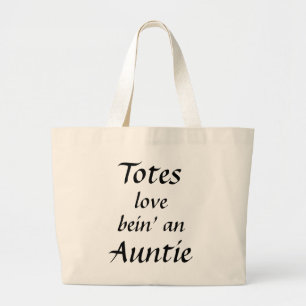 Aunt Elegant Typography Tote Bag