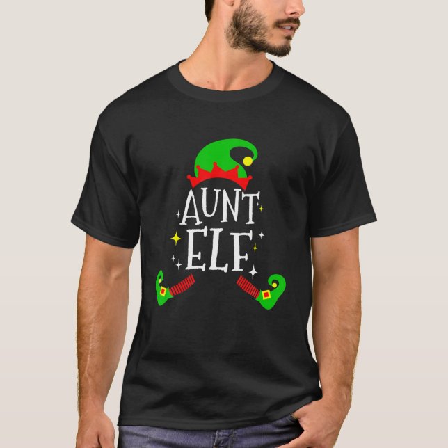 Aunt Elf CHRISTMAS Elf Squad Family Christmas Matc T-Shirt (Front)