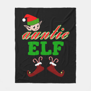 Aunt Elf Christmas Gift Fleece Blanket