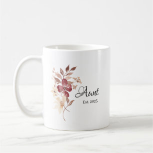 Aunt Est. Year – Established Aunt Milestone Coffee Mug