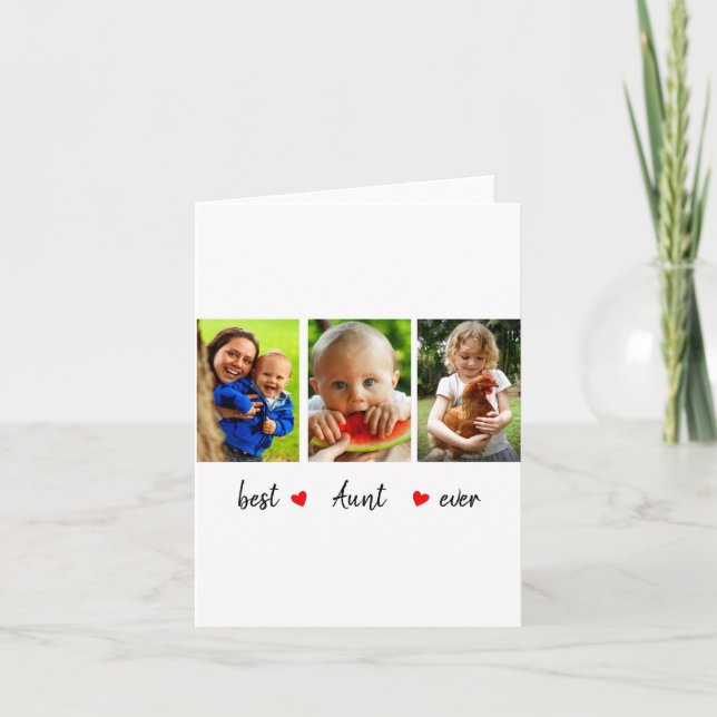 Aunt Ever 3 Photo  Card (Front)