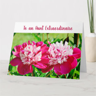 Aunt Extraordinaire BAE Love Peonies Elegant Chic Card