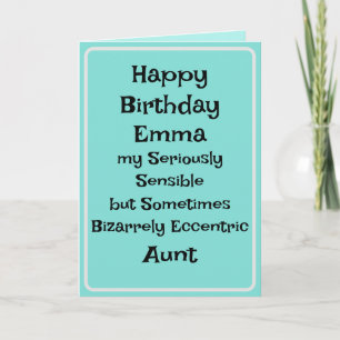Aunt Funny Birthday Card