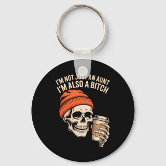 Aunt Funny Skeleton Auntie Key Ring