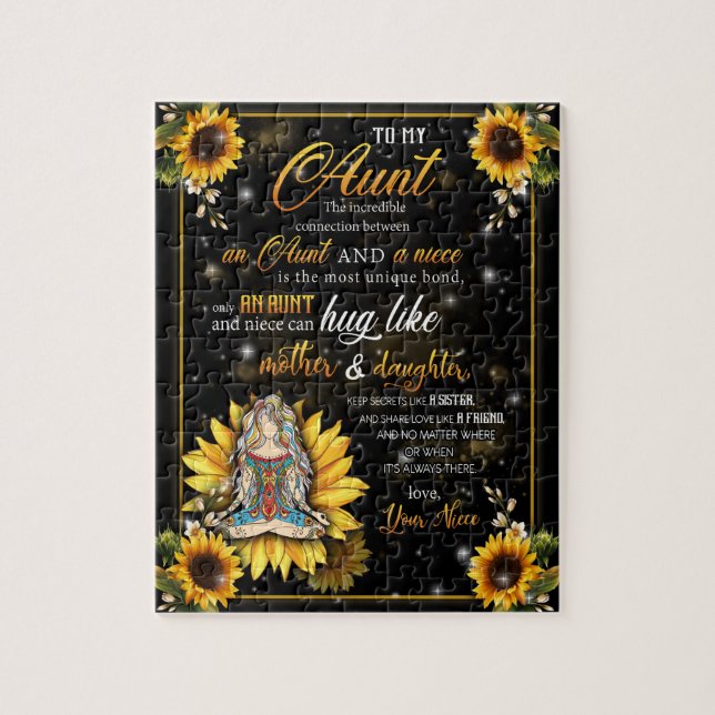 Aunt Gifts | Letter To My Aunt Love From Niece Jigsaw Puzzle (Vertical)