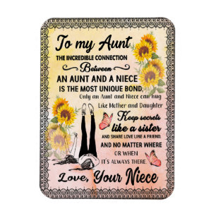 Aunt Gifts   Letter To My Aunt Love From Niece Magnet