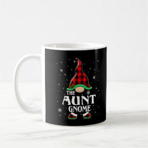 Aunt Gnome Buffalo Plaid Matching Family Christmas Coffee Mug