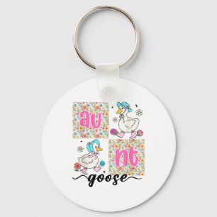 Aunt Goose Floral Happy Mothers Day For Auntie Nan Key Ring