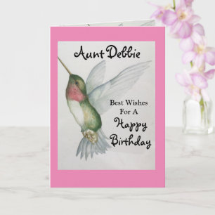 Aunt Happy Birthday Pretty Joyful Bird Card