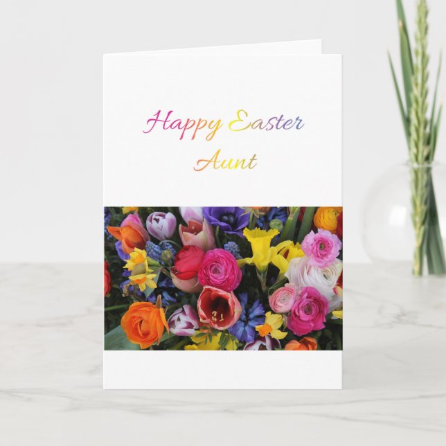 Aunt Happy Easter Holiday Card (Front)