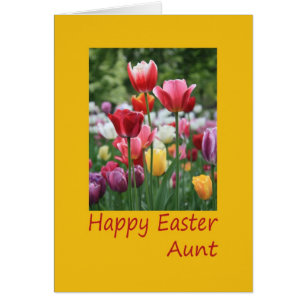 Aunt Happy Easter Tulip card