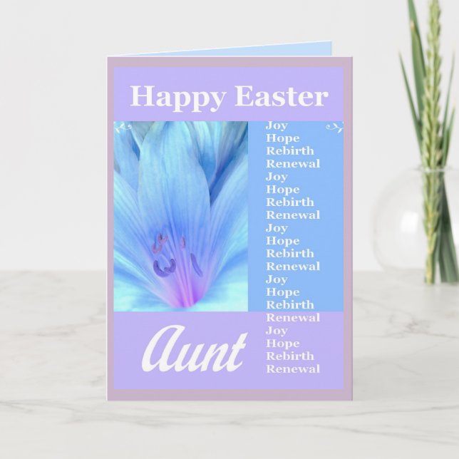 AUNT - Happy Easter with Lily Holiday Card (Front)