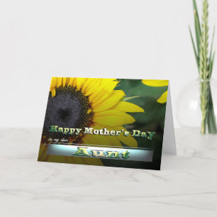 Aunt Happy Mother's Day Sunflower Card
