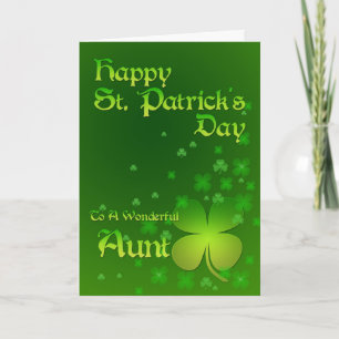 Aunt, Happy St Patrick's day card
