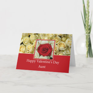 Aunt    Happy Valentine's Day Roses Holiday Card