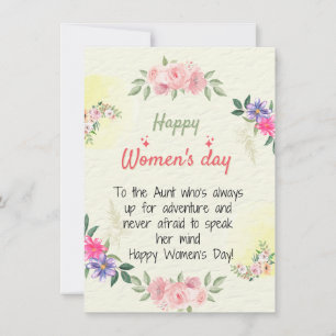 Aunt - Happy Women's Day Greeting Card