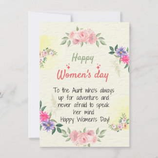 Aunt - Happy Women's Day Greeting Card