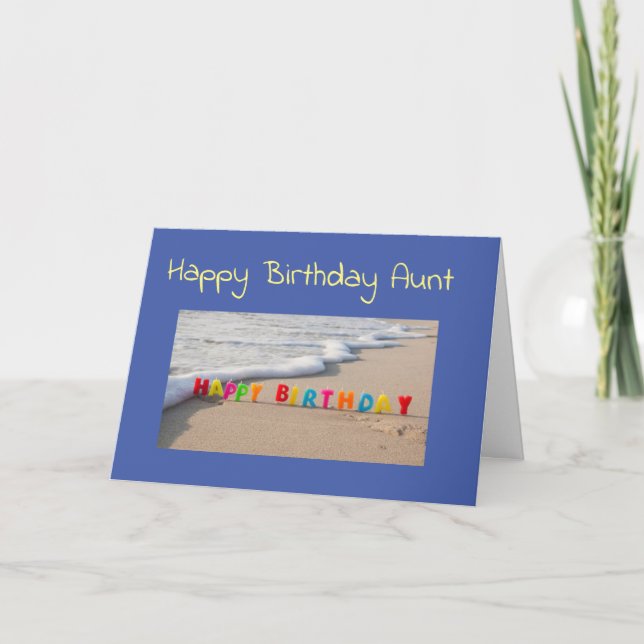AUNT HOPE YOUR BIRTHDAY IS LIKE A DAY AT THE BEACH CARD (Front)