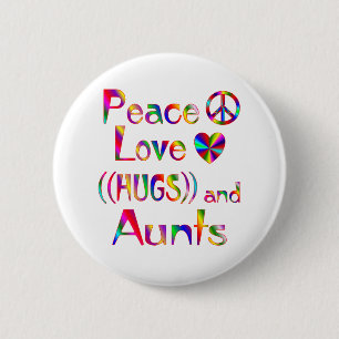 Aunt Hugs 6 Cm Round Badge