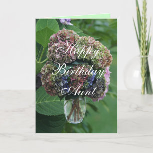 Aunt Hydrangea BQT- customise any occasion Card