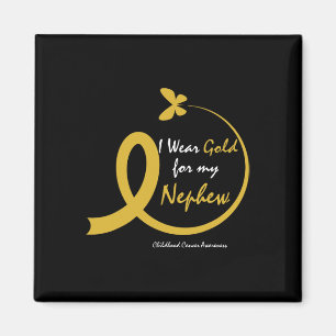 Aunt I Wear Gold For My Nephew Childhood Cancer Aw Magnet