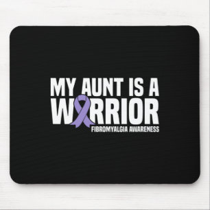 Aunt Is A Warrior Fibromyalgia Awareness Mouse Pad