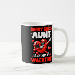 Aunt Is My Valentine Girls Funny Dabbing Heart Sun Coffee Mug