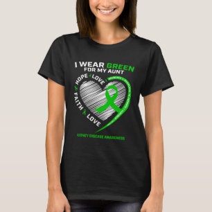 Aunt Kidney Disease  Women Men  Kids Awareness T-Shirt