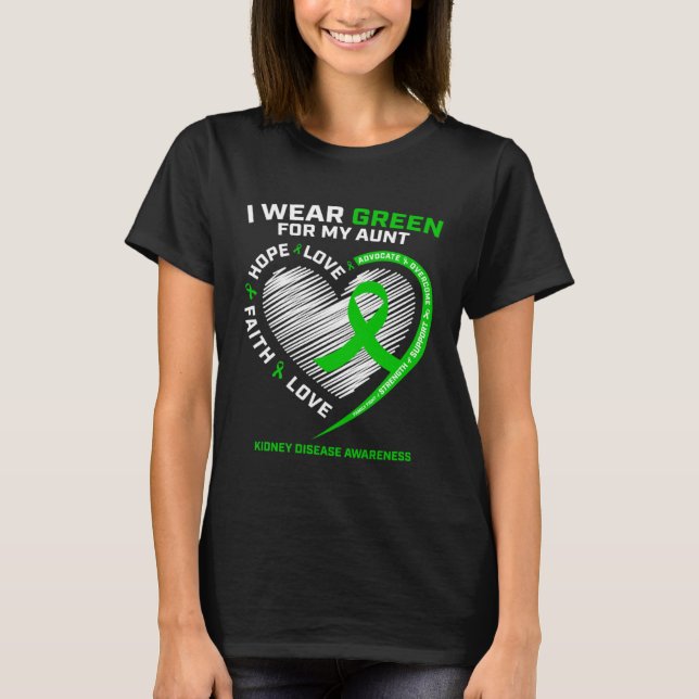 Aunt Kidney Disease  Women Men  Kids Awareness T-Shirt (Front)