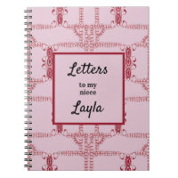 Aunt Letters To My Niece Pink Abstract Notebook