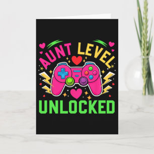 Aunt Level Unlocked Father's Day Gamer Expecting N Card