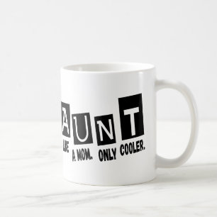 Aunt like a mom only cooler coffee mug