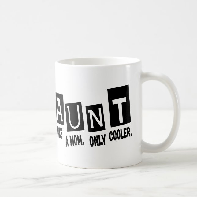 Aunt like a mum only cooler coffee mug (Right)